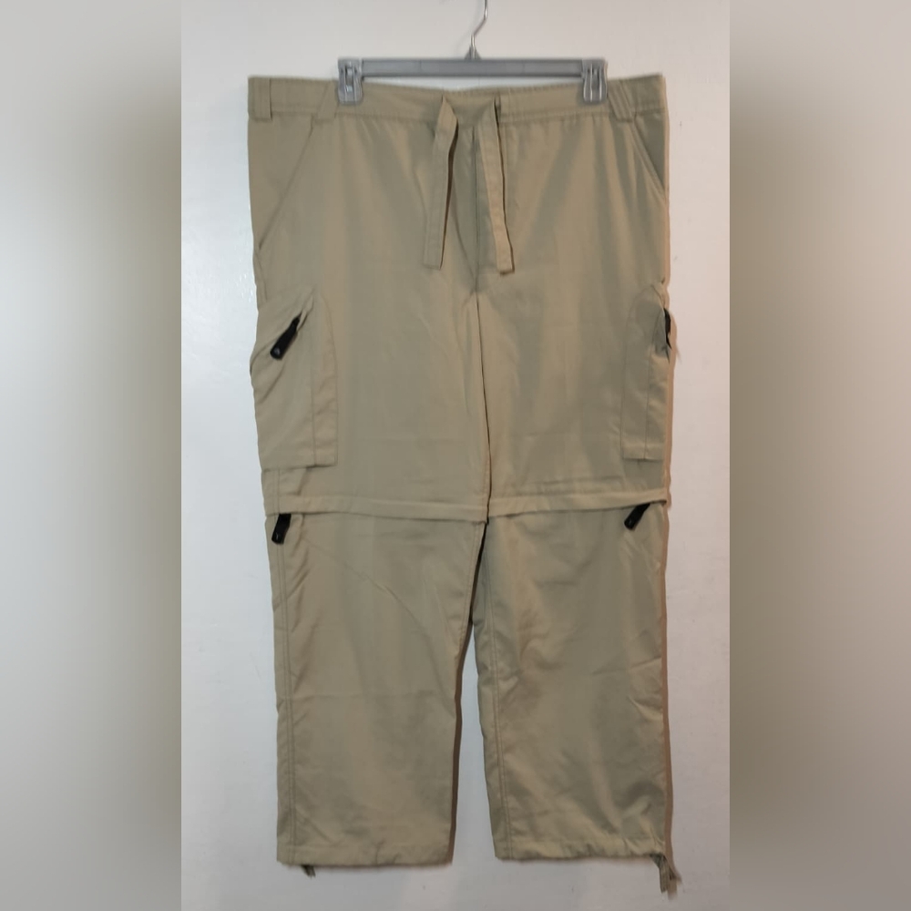 Vintage Nike ACG Tan Cargo Pants Men's XL Convertible Zip Off Y2K